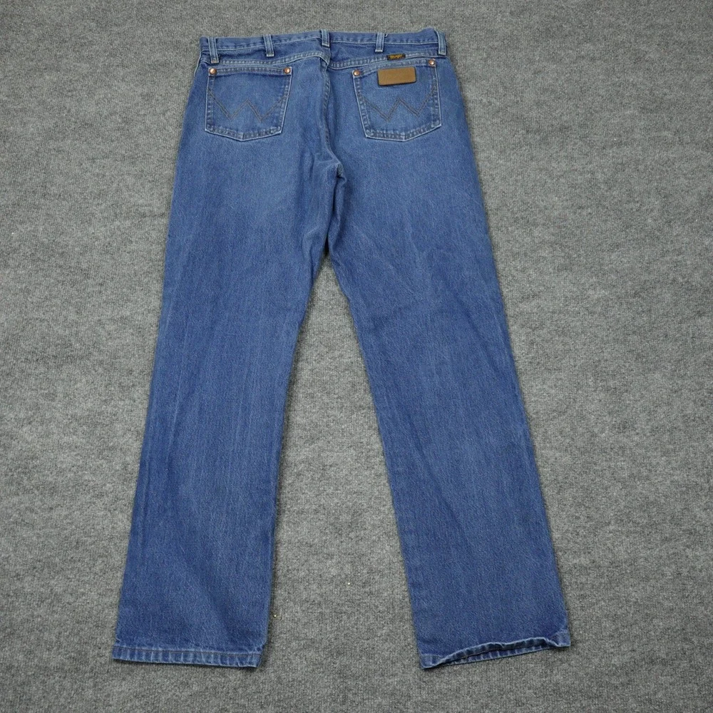 Wrangler 13MWZ Jeans Mens 36x32 Blue Cowboy Cut Original Fit Straight Leg Denim